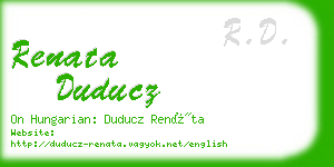 renata duducz business card